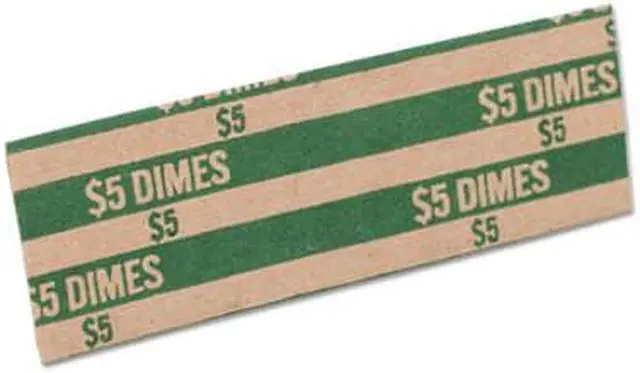 Alt view image 9 of 16 - Coin-Tainer Flat Coin Wrappers Dimes $5 1000 Wrappers/Box 30010
