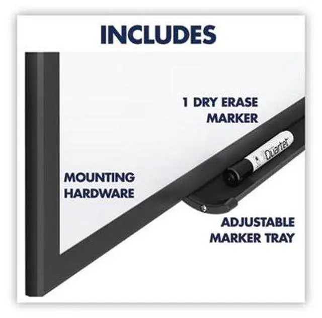 Alt view image 8 of 19 - Quartet Classic Series Magnetic Whiteboard 24 x 18 Black Aluminum Frame SM531B