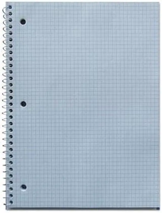Alt view image 7 of 10 - Universal Wirebound Notebook Quadrille Rule 8" x 10.5" 1 Subject Black 66630