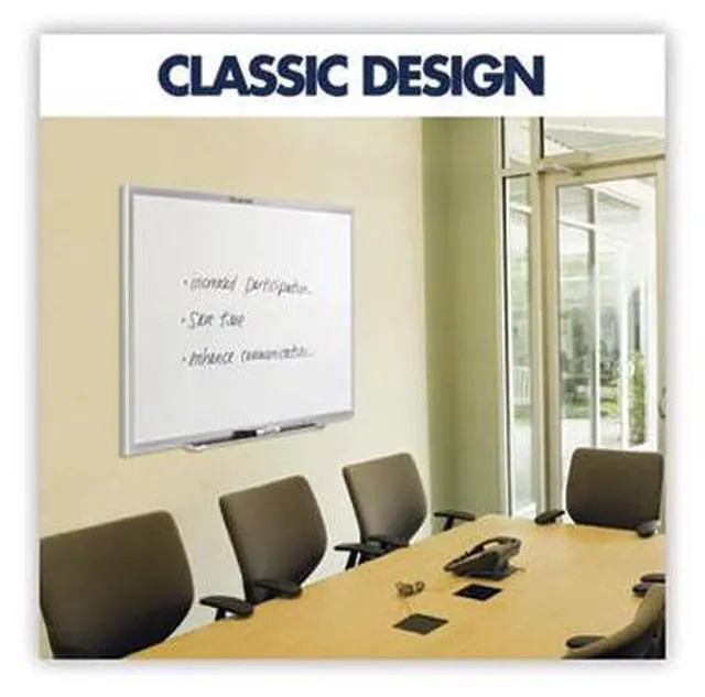 Alt view image 9 of 19 - Quartet Classic Series Magnetic Whiteboard 24 x 18 Black Aluminum Frame SM531B
