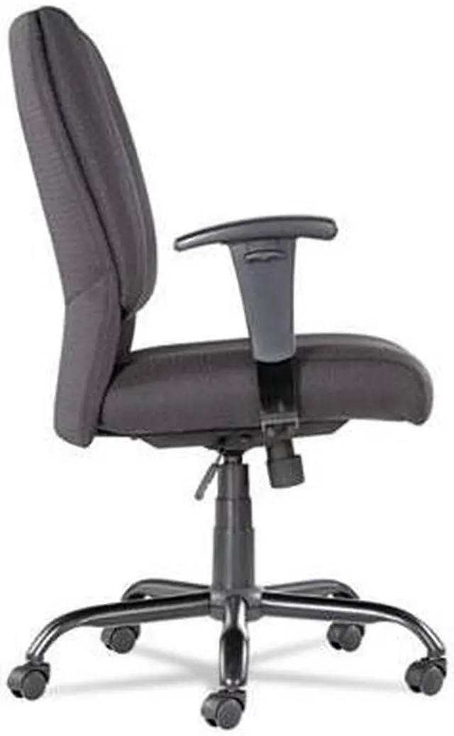 Alt view image 8 of 20 - OIF - OIFBT4510 - Big and Tall Swivel/Tilt Mid-Back Chair, Height Adjustable T-Bar Arms, Black