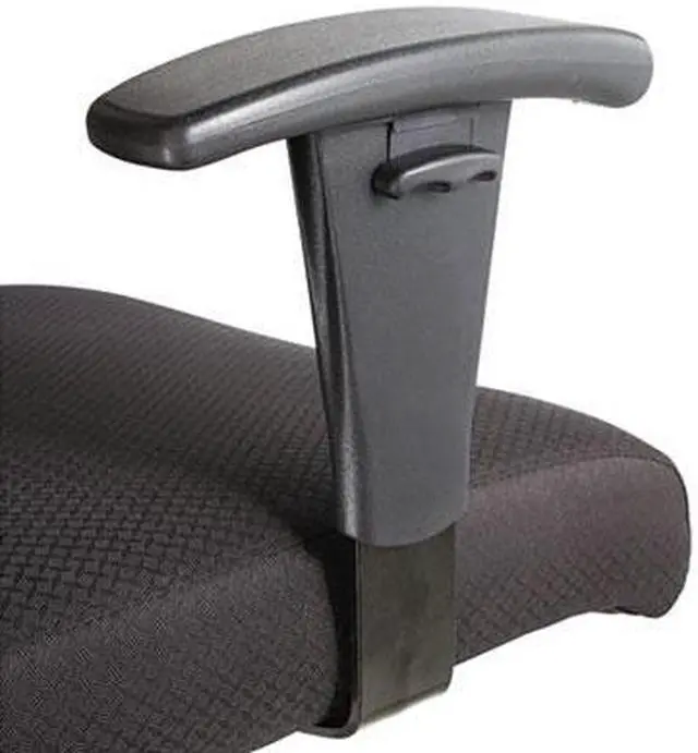 Alt view image 12 of 20 - OIF - OIFBT4510 - Big and Tall Swivel/Tilt Mid-Back Chair, Height Adjustable T-Bar Arms, Black