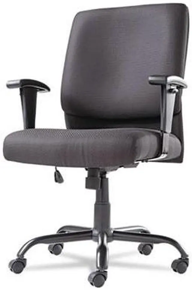 Alt view image 10 of 20 - OIF - OIFBT4510 - Big and Tall Swivel/Tilt Mid-Back Chair, Height Adjustable T-Bar Arms, Black