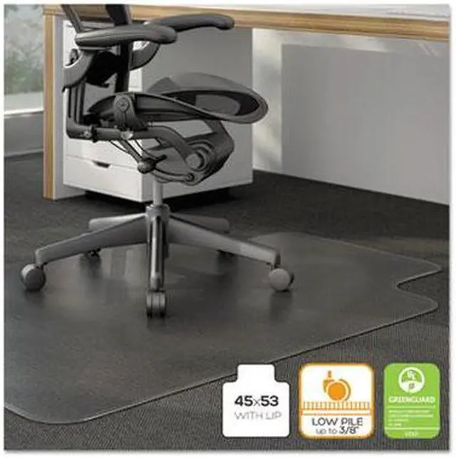 Alt view image 15 of 20 - Alera ALEMAT4553CLPR Studded Chair Mat for Low Pile Carpet, 45 x 53, Clear