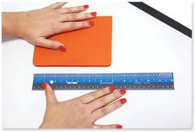 Alt view image 12 of 18 - Victor Easy Read Stainless Steel Ruler Standard/Metric 12" Blue EZ12SBL