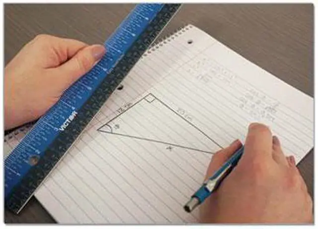 Alt view image 13 of 18 - Victor Easy Read Stainless Steel Ruler Standard/Metric 12" Blue EZ12SBL