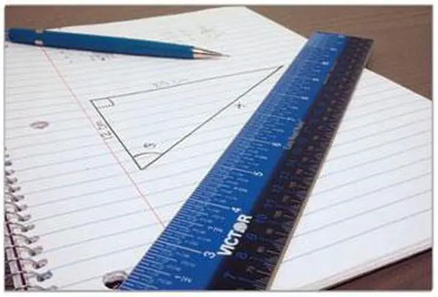 Alt view image 14 of 18 - Victor Easy Read Stainless Steel Ruler Standard/Metric 12" Blue EZ12SBL