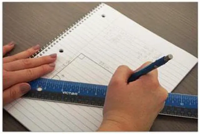 Alt view image 11 of 16 - Victor EZ18SBL Easy Read Stainless Steel Ruler Standard / Metric 18" Blue
