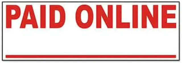 Alt view image 5 of 5 - General Supply 10156 Message Stamp, Paid Online, Pre-Inked One-Color, Red