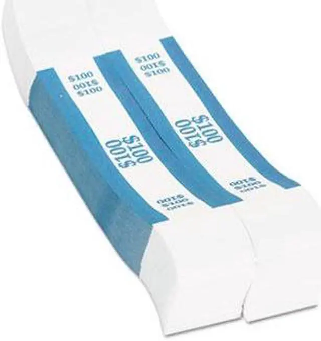 Alt view image 10 of 11 - Coin-Tainer Currency Straps Blue $100 in Dollar Bills 1000 Bands/Pack 400100