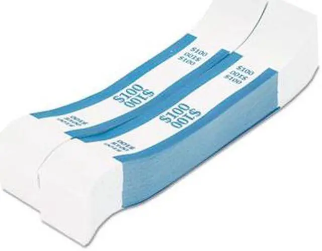 Alt view image 9 of 11 - Coin-Tainer Currency Straps Blue $100 in Dollar Bills 1000 Bands/Pack 400100