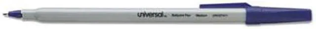 Alt view image 6 of 13 - UNIVERSAL Economy Ballpoint Stick Oil-Based Pen Blue Ink Medium Dozen 27411