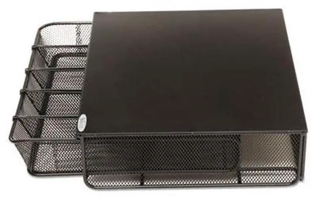 Alt view image 18 of 20 - Safco 1 Drawer Hospitality Organizer 5 Compartments 12 1/2 x 11 1/4 x 3 1/4 Bk 3274BL