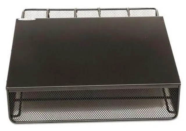 Alt view image 20 of 20 - Safco 1 Drawer Hospitality Organizer 5 Compartments 12 1/2 x 11 1/4 x 3 1/4 Bk 3274BL