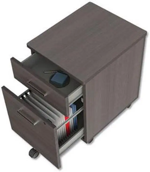 Alt view image 12 of 17 - Linea Italia - LITTR752MOC - Trento Line Mobile Pedestal File, Box/File Drawer, Mocha