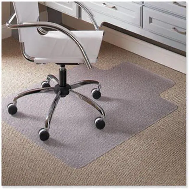Alt view image 3 of 15 - ES Robbins 120123 AnchorBar Task Series Value Chair Mat for Carpet- Lip- 45w x 53l- Clear