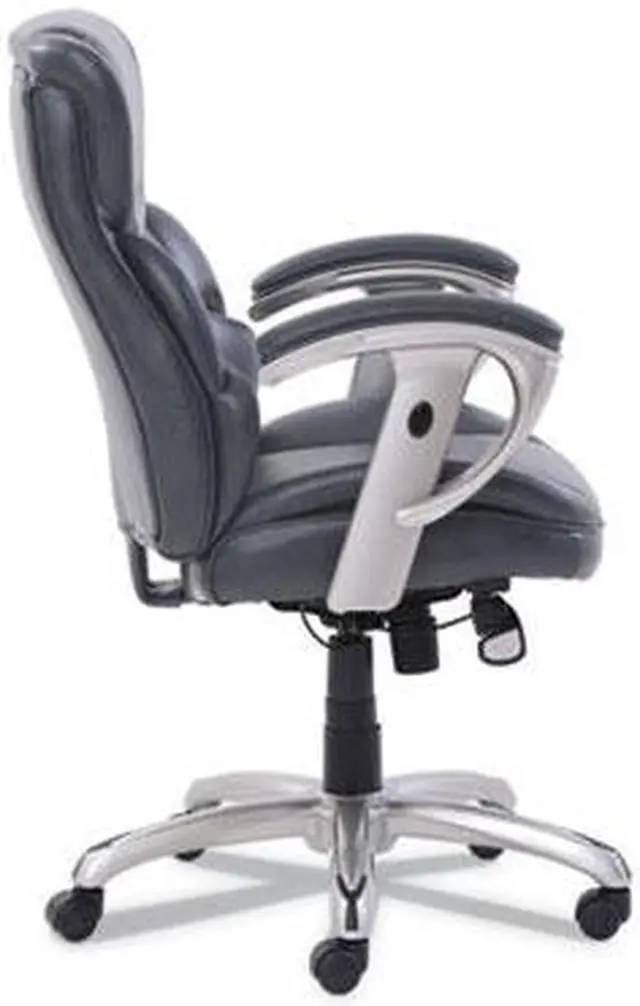 Alt view image 8 of 11 - Emerson Task Chair, 21 1/4w x 19 3/4d x 21 3/4h Seat, Gray Leather