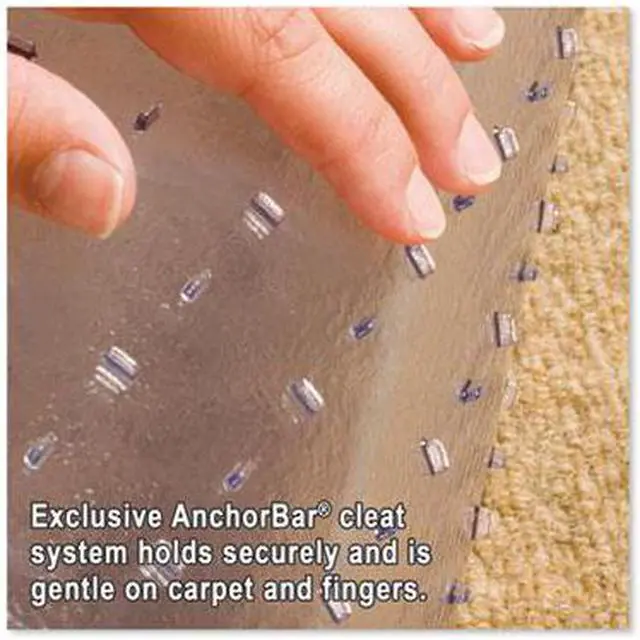 Alt view image 8 of 13 - ES Robbins 120321 AnchorBar Task Series Value Chair Mat for Carpet- Rectangle- 46w x 60l- Clear