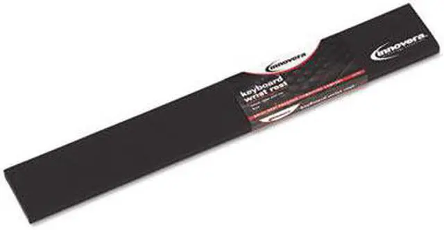 Alt view image 7 of 8 - Innovera Natural Rubber Keyboard Wrist Rest Black 52458