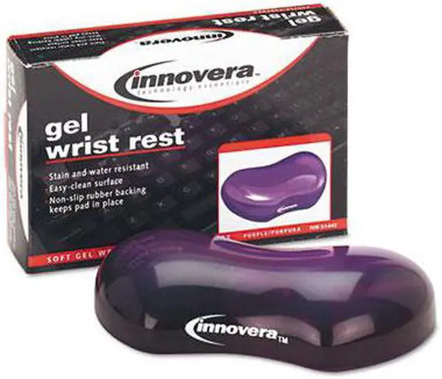 Alt view image 9 of 12 - Innovera Gel Mouse Wrist Rest, Purple 51442