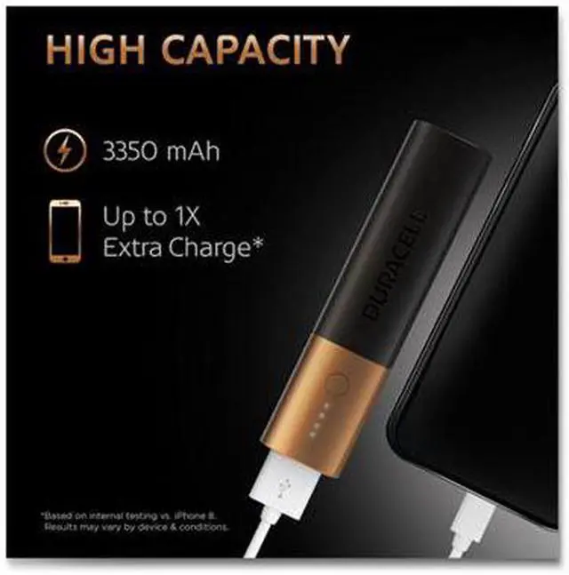 Alt view image 20 of 20 - Duracell DURDMLIONPB2 Power Bank Mobile Battery Charger PB2, Black