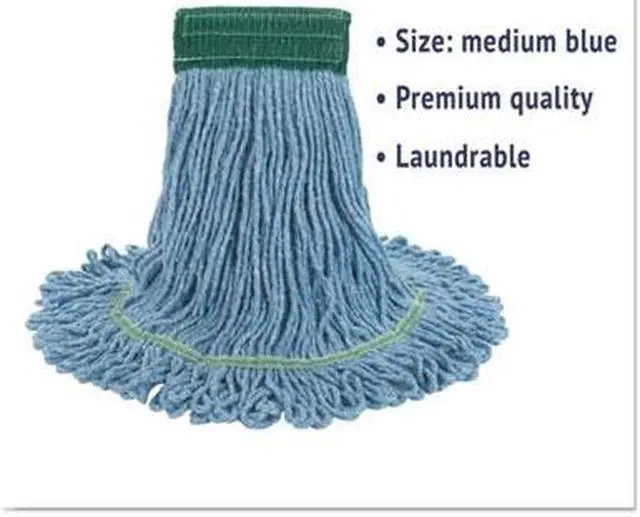 Alt view image 18 of 20 - Boardwalk Super Loop Wet Mop Head Cotton/Synthetic Medium Size Blue 502BLEA