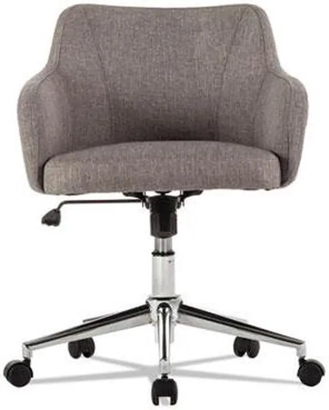Alt view image 7 of 17 - Alera ALECS4251 Captain Series Mid-Back Chair, Gray Tweed