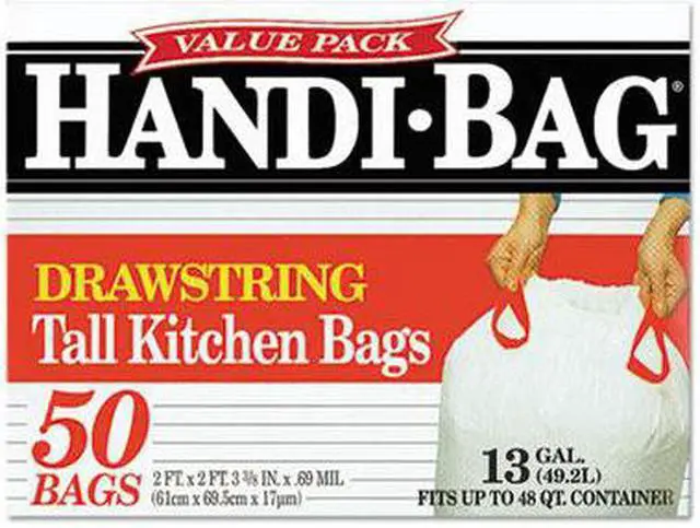 Alt view image 5 of 7 - Super Value Pack Trash Bags, 13Gal, .69Mil, 24 X 27 3/8, White, 50/Box