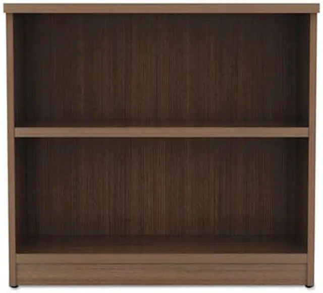 Alt view image 11 of 20 - Alera - VA633032WA - Alera Valencia Series Bookcase, Two-Shelf, 31 3/4w x 14d x 29 1/2h, Modern Walnut