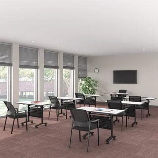 Alt view image 15 of 20 - Reversible Laminate Table Top, Rectangular, 47 5/8w x 23 5/8d, White/Gray