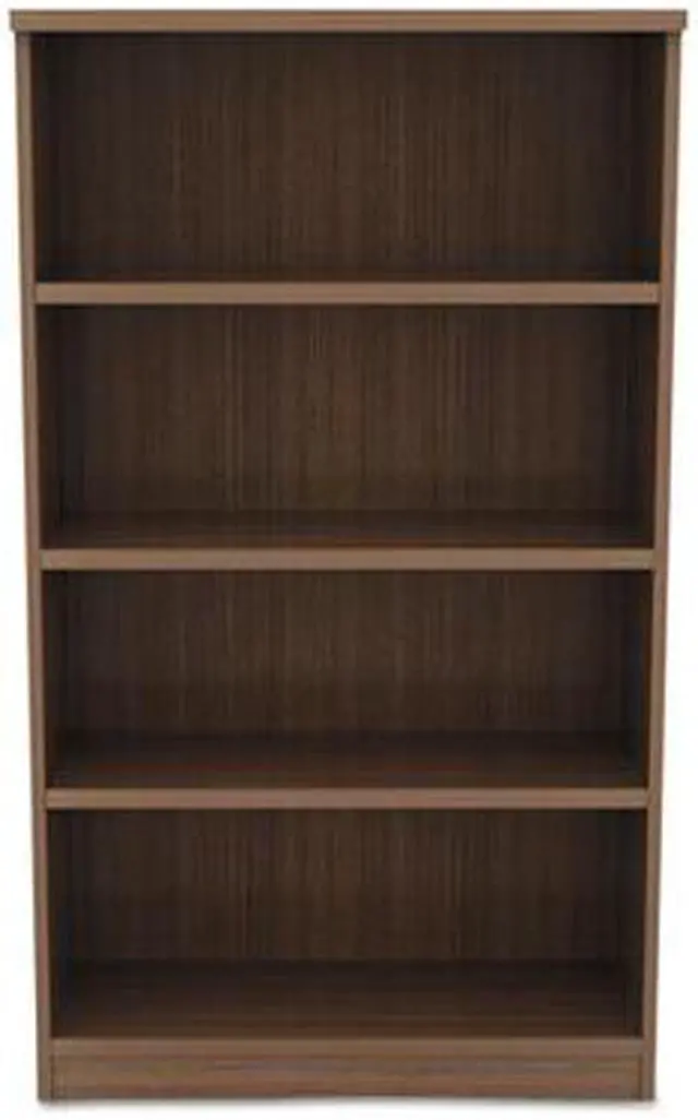 Alt view image 10 of 20 - Alera - VA635632WA - Alera Valencia Series Bookcase, Four-Shelf, 31 3/4w x 14d x 55h, Modern Walnut