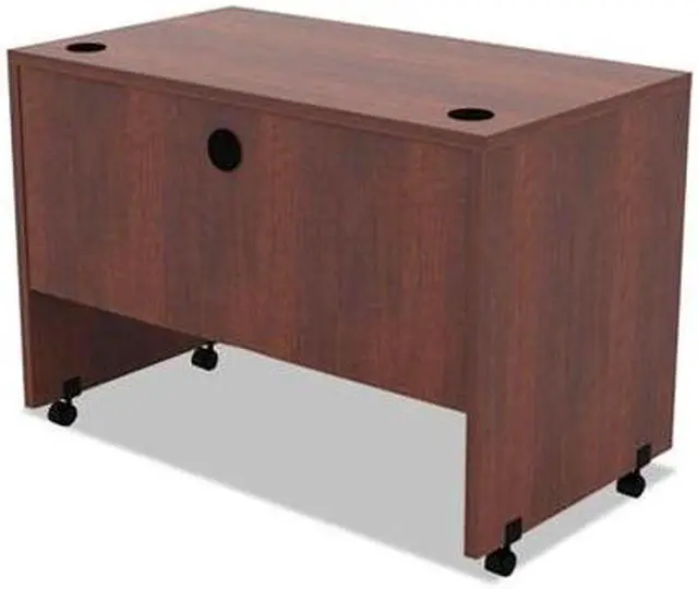 Alt view image 10 of 15 - Alera Valencia Mobile Workstation Desk, 41 3/8 X 23 5/8 X 29 5/8, Med Cherry