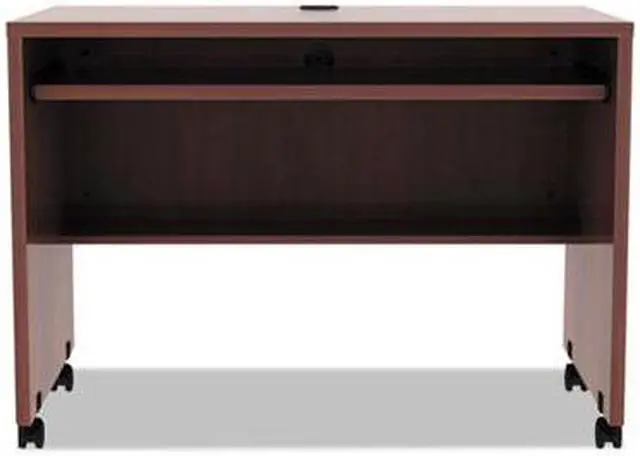 Alt view image 13 of 15 - Alera Valencia Mobile Workstation Desk, 41 3/8 X 23 5/8 X 29 5/8, Med Cherry