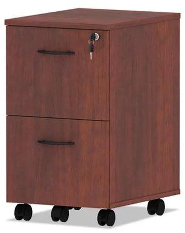 Alt view image 9 of 14 - Alera Valencia Series Mobile File/File Pedestal, 15.38 x 20 x 26.63, Med Cherry