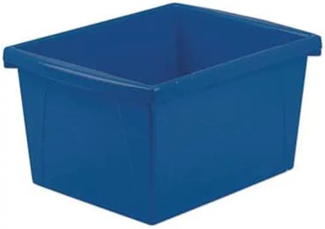 Alt view image 5 of 6 - Storex Storage Bins, 10 x 12 5/8 x 7 3/4, 4 Gallon, Assorted Color, Plastic (61514U06C)