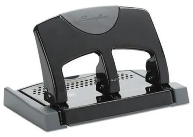 Alt view image 18 of 20 - Swingline 45-Sheet SmartTouch Three-Hole Punch 9/32" Holes Black/Gray 74136