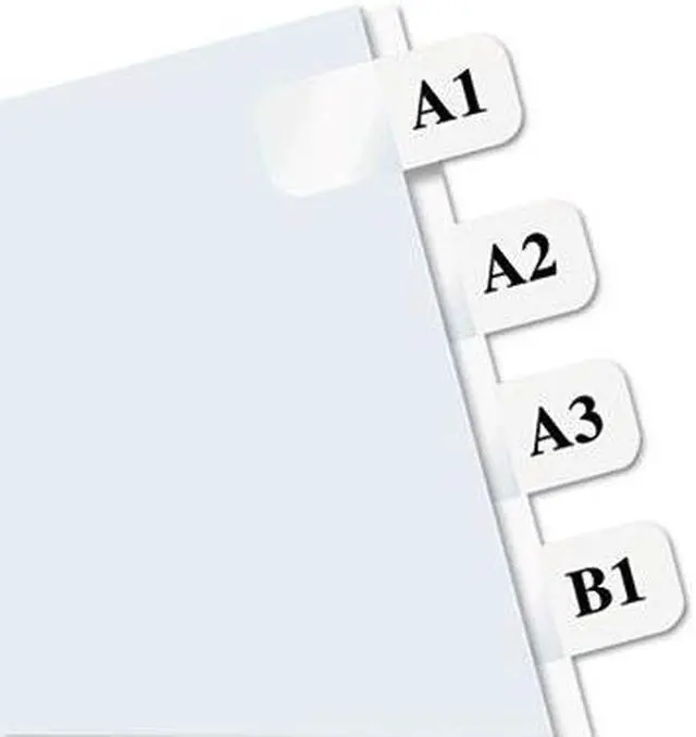 Alt view image 13 of 16 - Redi-Tag Laser Printable Index Tabs 7/16 Inch White 180/Pack 33001