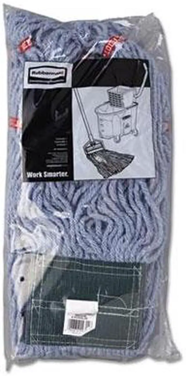 Alt view image 4 of 7 - Rubbermaid Side Gate Synthetic String Mop Head, Blue FGA25206BL00