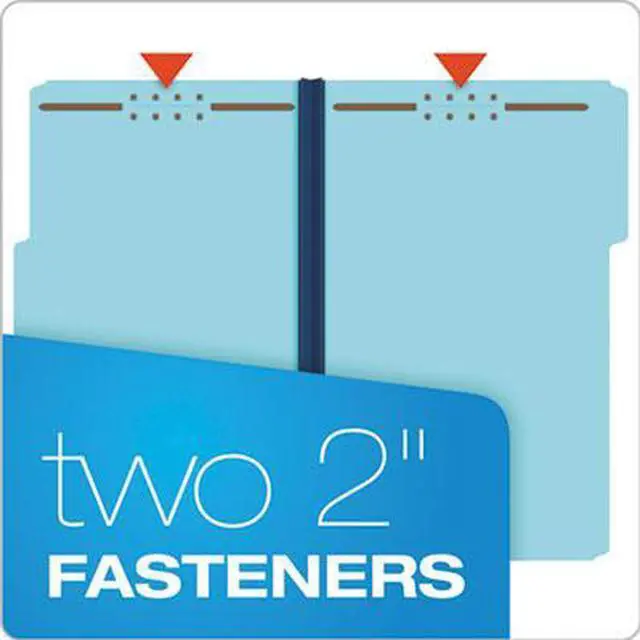 Alt view image 12 of 20 - Esselte Pendaflex - FP313 - Pressboard Folders, 2 Fasteners, 1 Expansion, 1/3 Tab, Legal, Blue, 25/Box