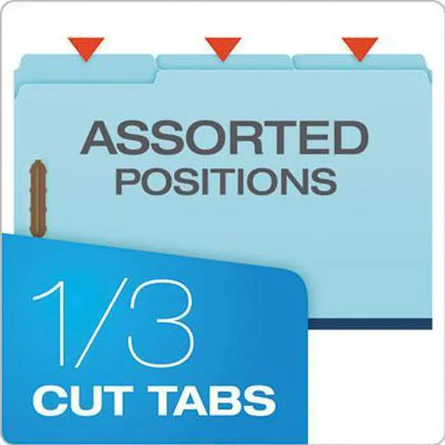 Alt view image 14 of 20 - Esselte Pendaflex - FP313 - Pressboard Folders, 2 Fasteners, 1 Expansion, 1/3 Tab, Legal, Blue, 25/Box