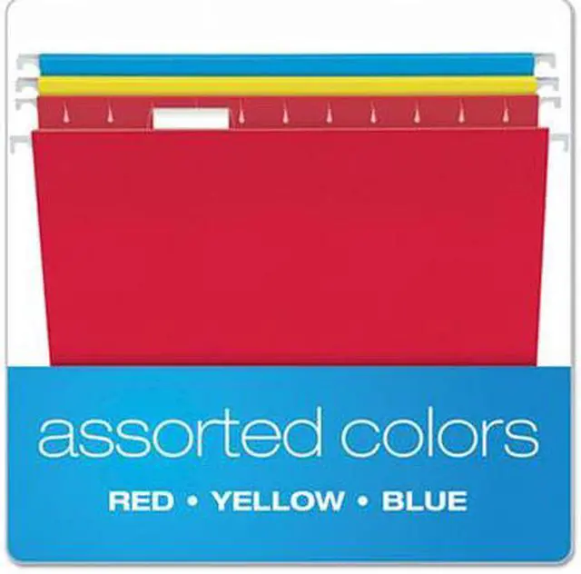 Alt view image 10 of 18 - Pendaflex Essentials Colored Hanging Folders 1/5 Tab Letter Assorted Colors 25/Box 81612