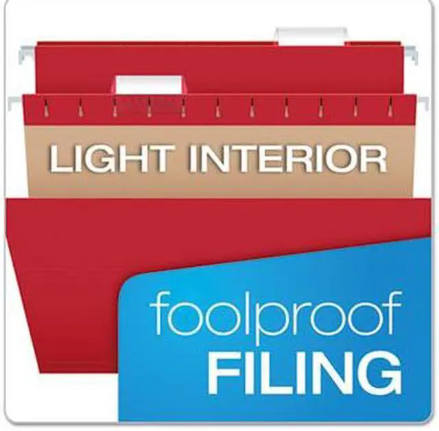 Alt view image 14 of 18 - Pendaflex Essentials Colored Hanging Folders 1/5 Tab Letter Assorted Colors 25/Box 81612