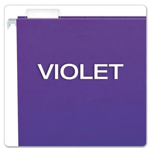 Alt view image 5 of 13 - Pendaflex Essentials Colored Hanging Folders 1/5 Tab Letter Violet 25/Box 81611