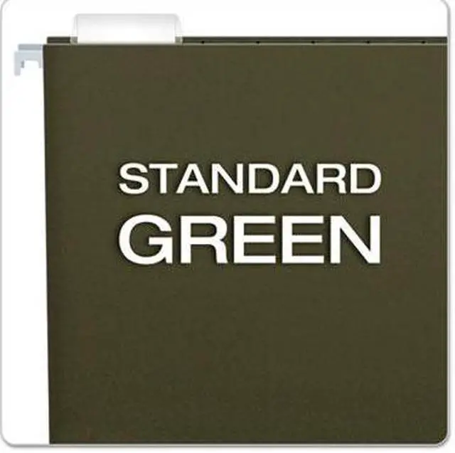 Alt view image 5 of 15 - Pendaflex Essentials Colored Hanging Folders 1/5 Tab Legal Standard Green 25/Box 81622