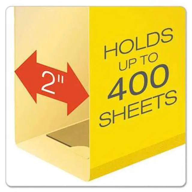 Alt view image 4 of 14 - Pendaflex Reinforced 2" Extra Capacity Hanging Folders 1/5 Tab Letter Yellow 25/Box 4152X2YEL