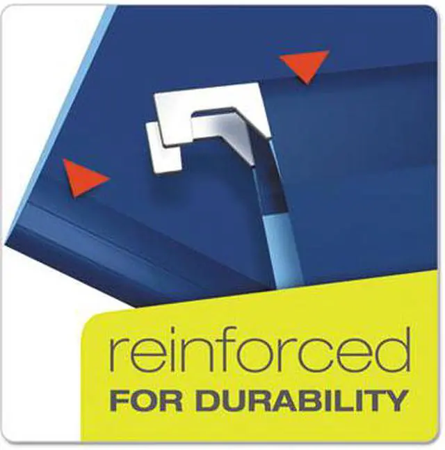 Alt view image 4 of 15 - Pendaflex Reinforced Hanging Folders 1/5 Tab Letter Navy 25/Box 415215NAV