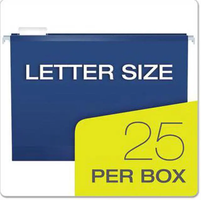 Alt view image 7 of 15 - Pendaflex Reinforced Hanging Folders 1/5 Tab Letter Navy 25/Box 415215NAV