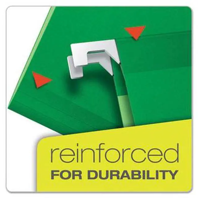 Alt view image 15 of 20 - Tops Pendaflex 415315BGR Reinforced Hanging Folders  Kraft  Legal  Bright Green  25/Box