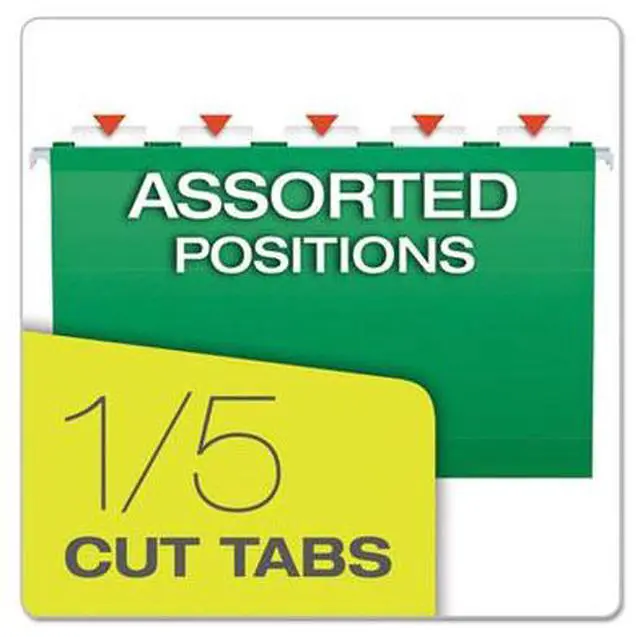 Alt view image 17 of 20 - Tops Pendaflex 415315BGR Reinforced Hanging Folders  Kraft  Legal  Bright Green  25/Box