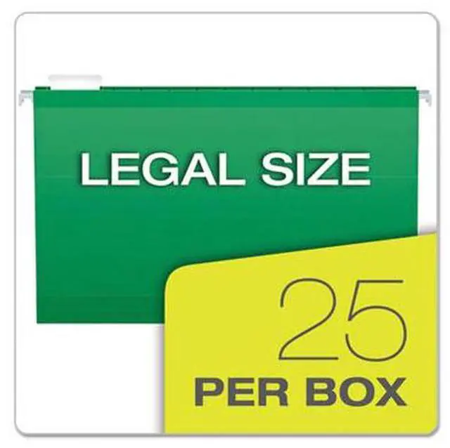 Alt view image 18 of 20 - Tops Pendaflex 415315BGR Reinforced Hanging Folders  Kraft  Legal  Bright Green  25/Box